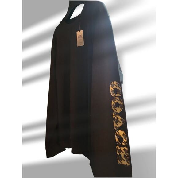 Coach Other - Coach Men's Size XXL Black Crewneck Sweatshirt Wild Print Sleeve Logo NWT